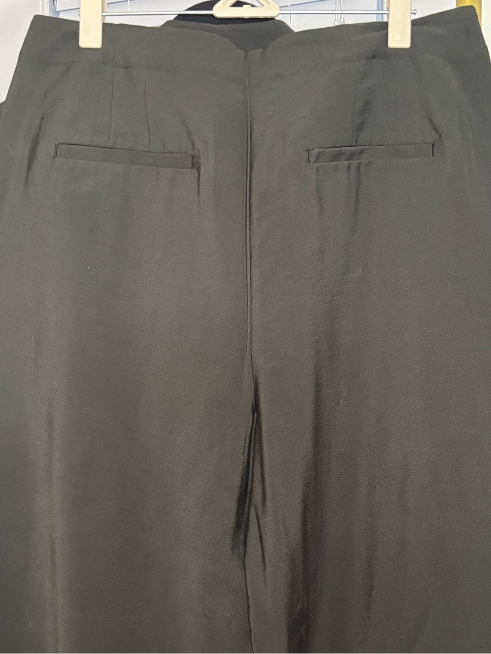 LOFT High-Waist Wide Leg Button-Front Pants in Olive Green NWT Size 10 - Picture 5 of 7